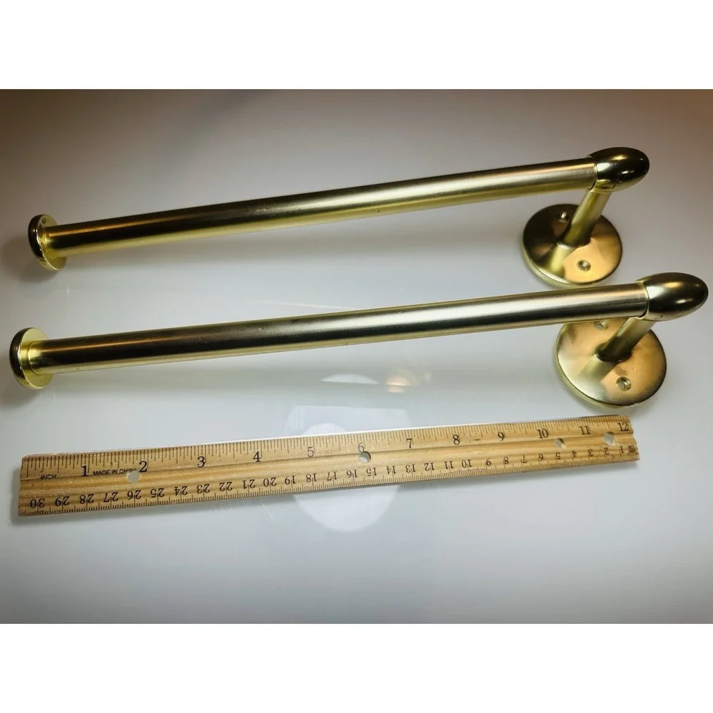 Solid Brass Wall-mounted Holder Lot of 2 Paper Tower Holders 12